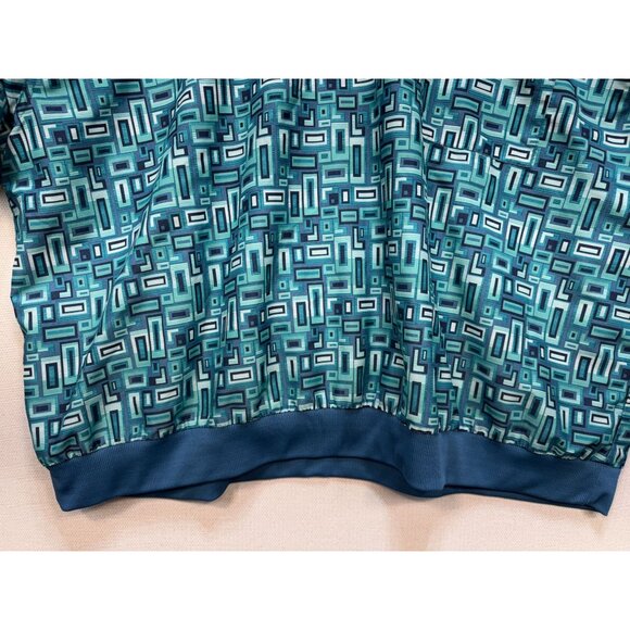 Irvine Park Mens Short Sleeve Henley Shirt Size  4XL Retro Geometric Casual Y2K - Picture 4 of 9